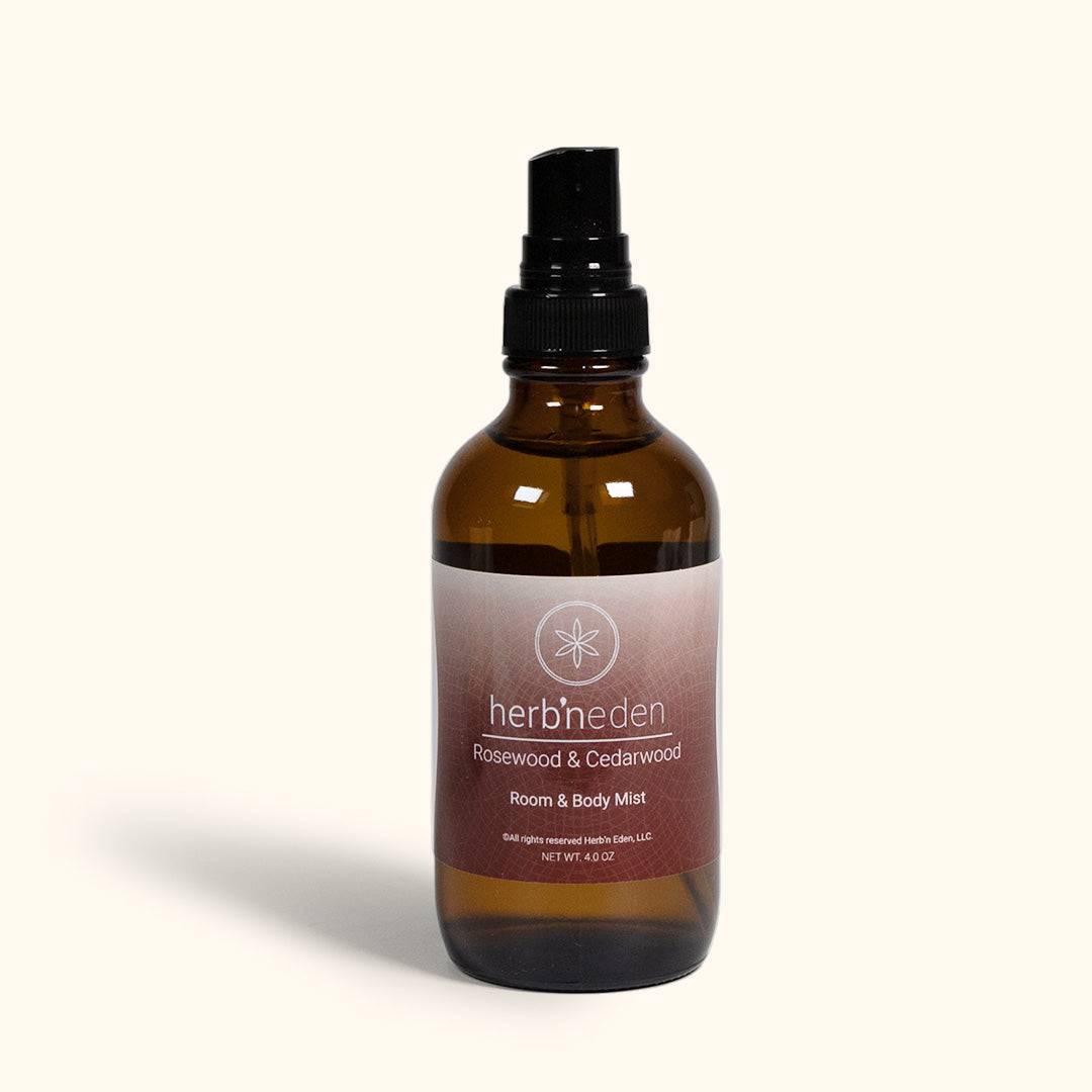 Rosewood & Cedarwood Body Mist | Warm Woodsy Scent – Herb'N Eden