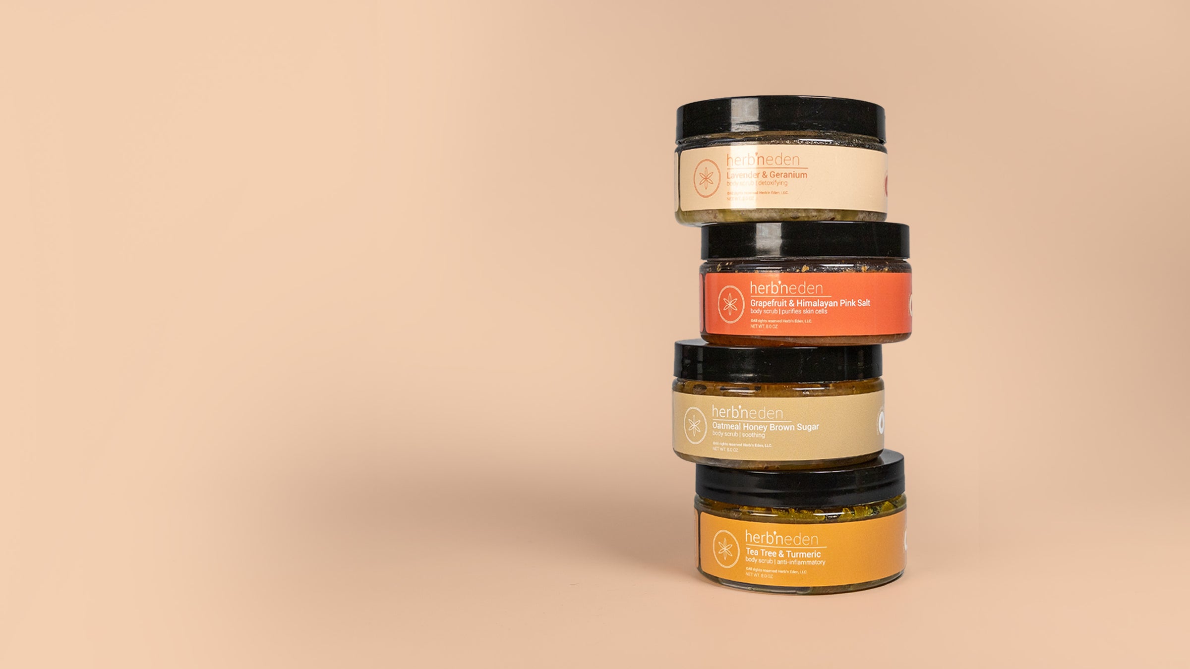 image of all natural body scrubs to elevate your shower experience | natural exfoliation with sugar and essential oils | herb'neden