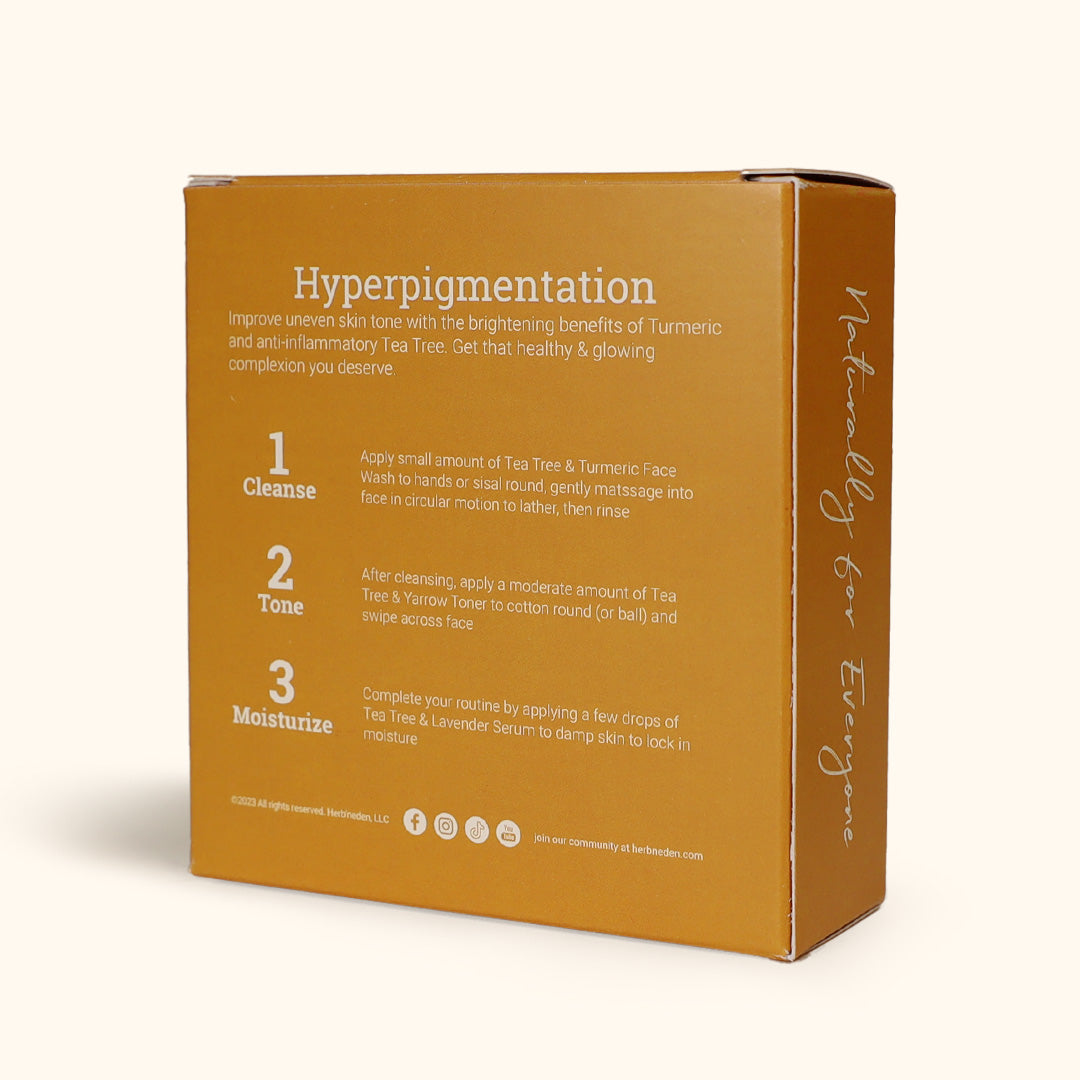 hyperpigmentation mini facial kit packaging | herbneden