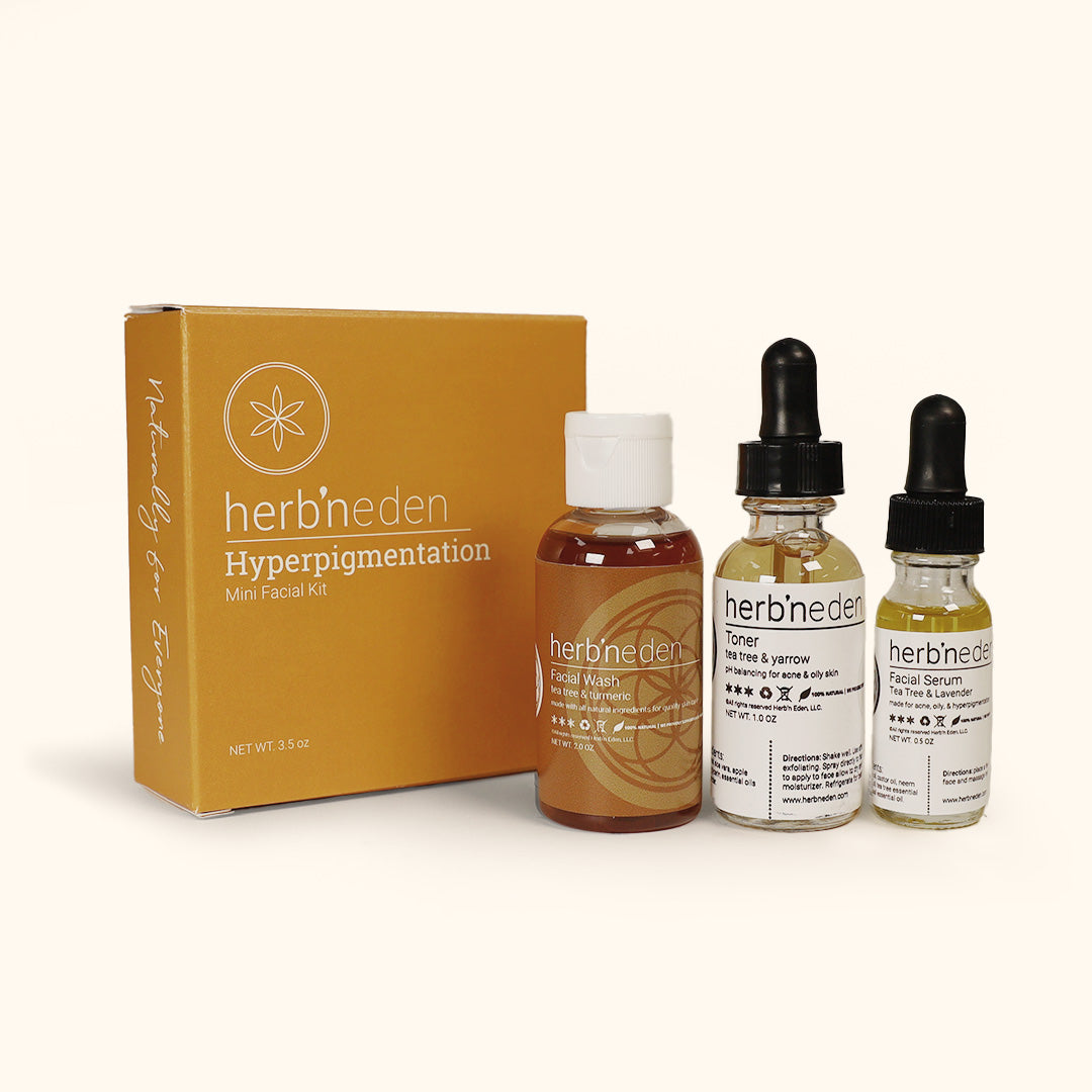 a curated trial size facial kit for hyperpigmentation | herbneden