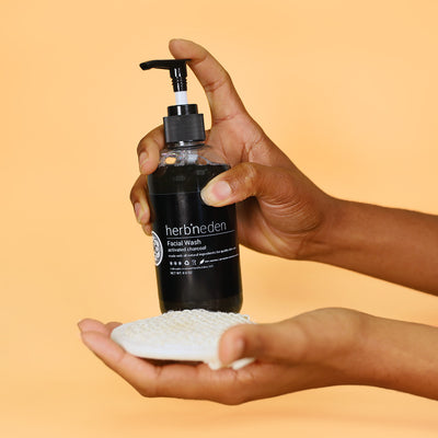 all natural activated charcoal facial wash | herbneden