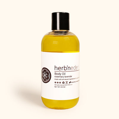 all natural rosemary & lavender body oil | herbneden