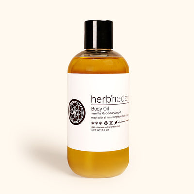 all natural vanilla & cedarwood body oil | herbneden