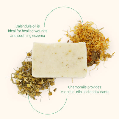 all natural chamomile and calendula bar soap | herbneden