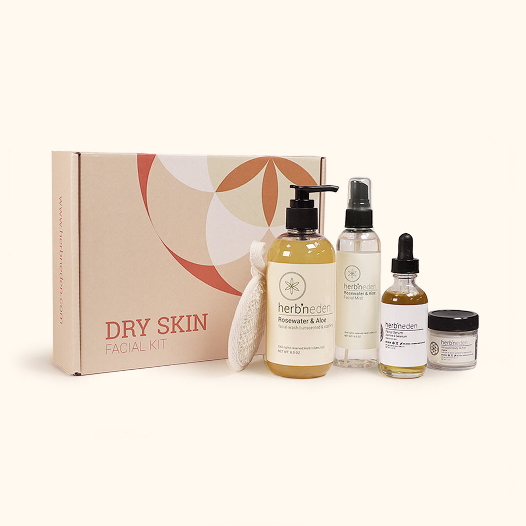 revive your dry skin naturally with this bundle of all natural facial care products | herbneden
