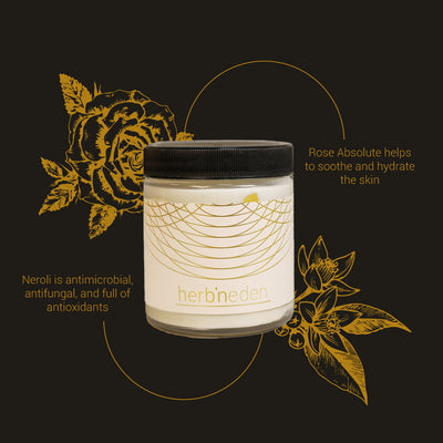 the all-natural eve luxury body butter handmade with essential oils | herbneden