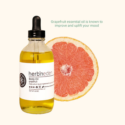 all-natural grapefruit body oil | herbneden