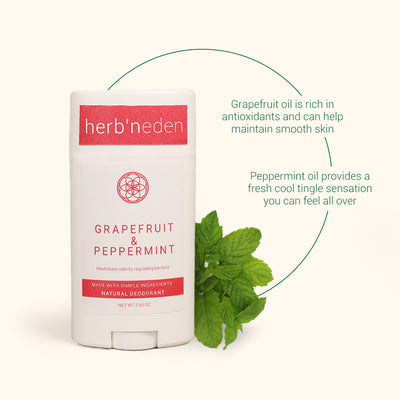 all-natural grapefruit & peppermint deodorant | herbneden