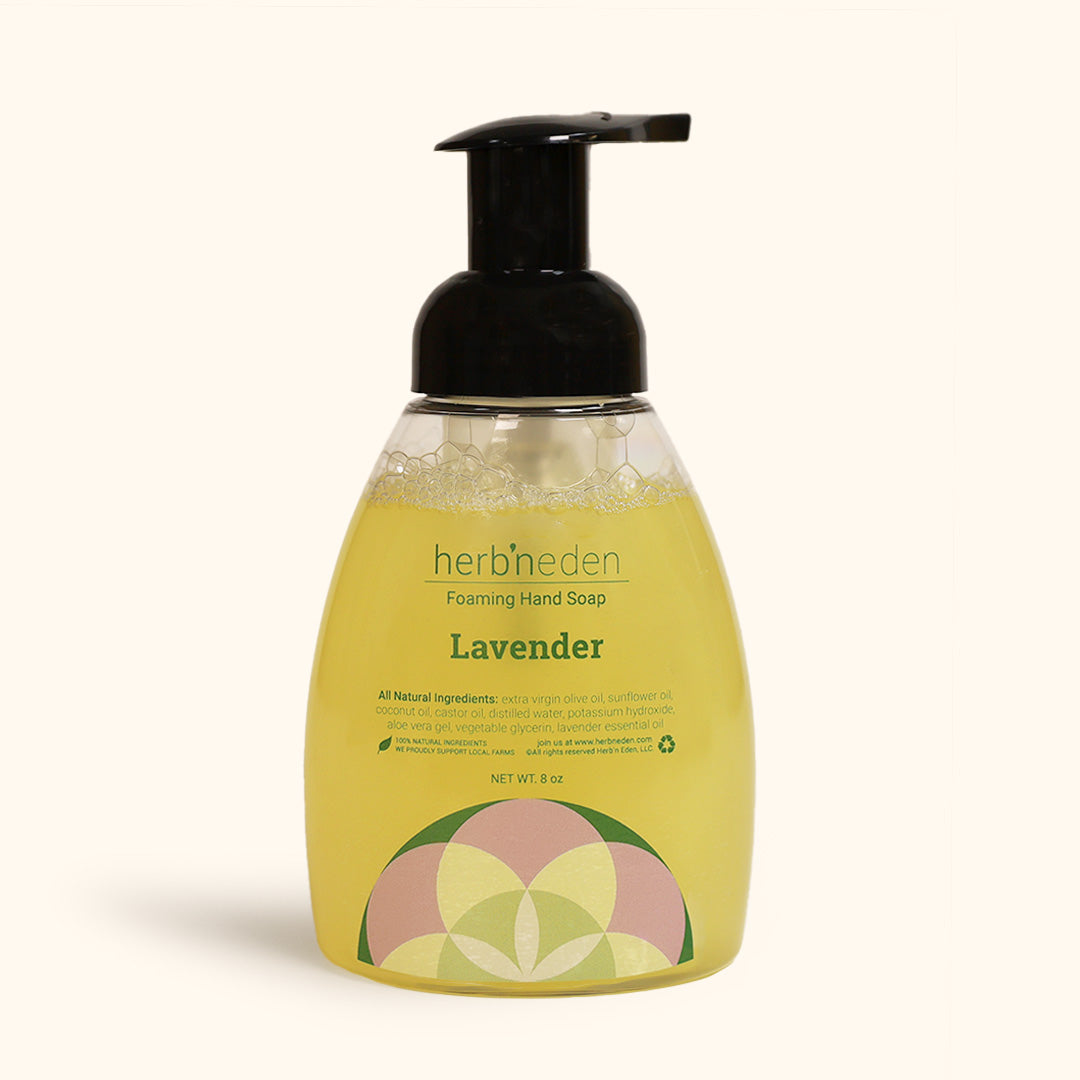 all natural lavender foaming hand soap with essential oils | herbneden