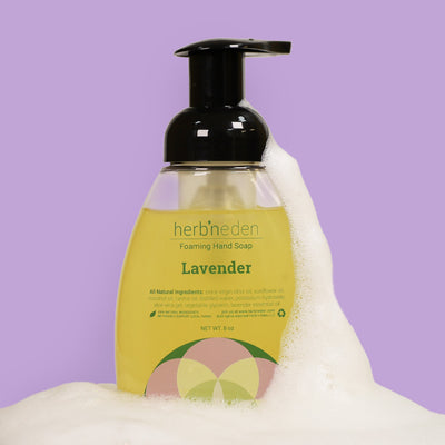 all natural lavender foaming hand soap with essential oils | herbneden
