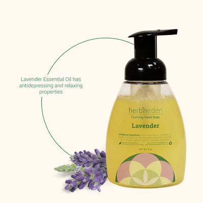 all natural foaming hand soap made with lavender essential oil | relaxing and soothing | herbneden