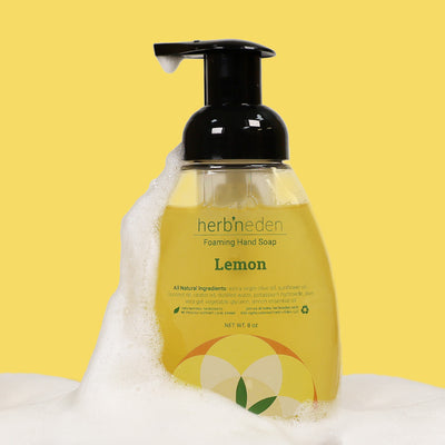 all natural lemon foaming hand soap with essential oils | herbneden