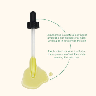 all natural lemongrass & patchouli body oil with essentials oil | herbneden