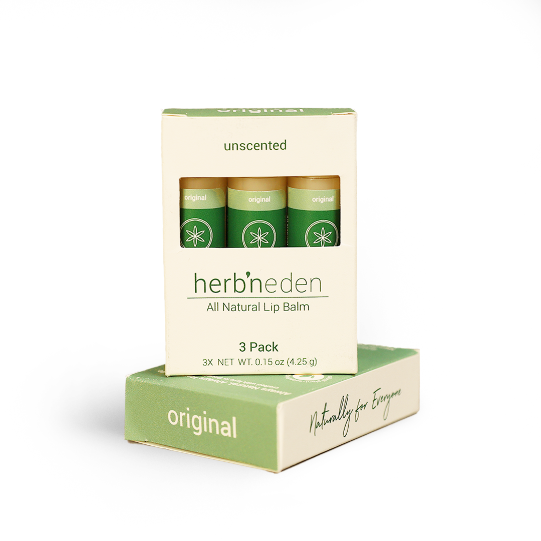 all natural original lip balm 3 pack | herbneden