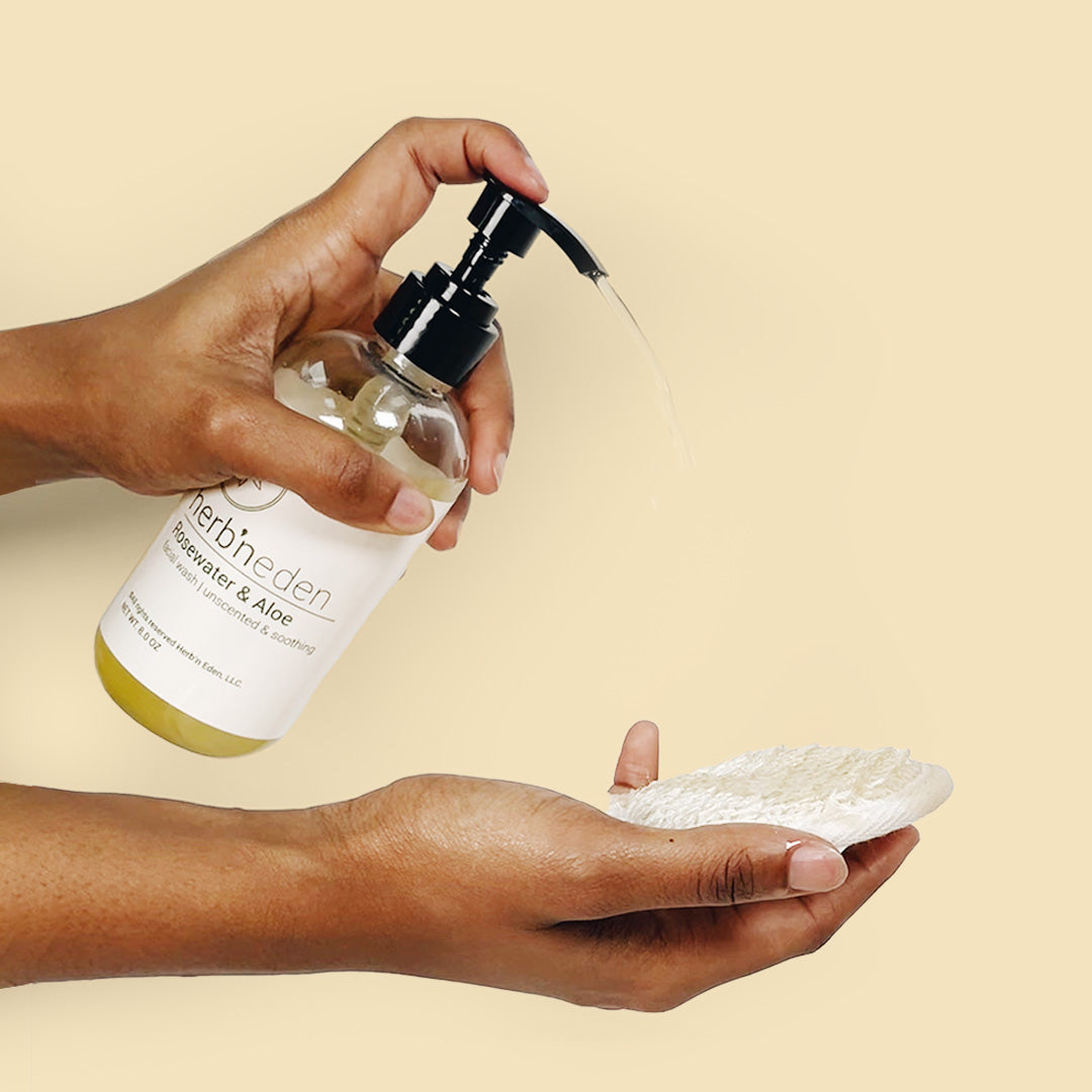 Rosewater & Aloe Facial Wash | Gentle Face Cleanser | Herb'N Eden