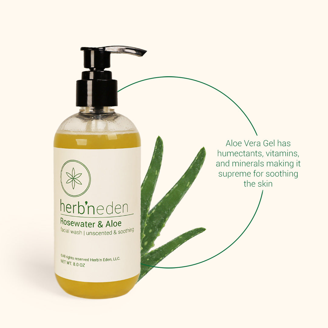 Rosewater & Aloe Facial Wash | Gentle Face Cleanser