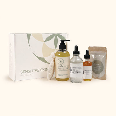 treat sensitive skin naturally with this bundle of all natural gentle facial care products | herbneden