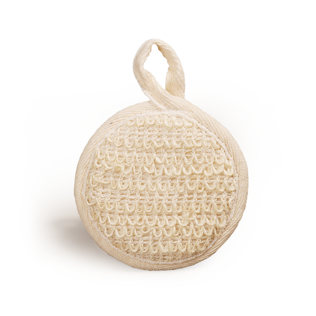 sisal round | gentle facial exfoliating pad | herbneden