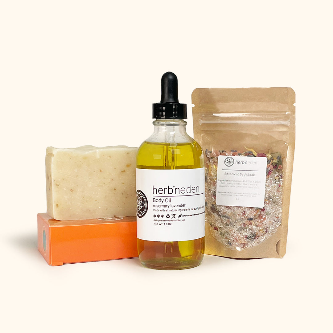 a carefully curated bundle of all natural herbneden products to help promote a good nights sleep