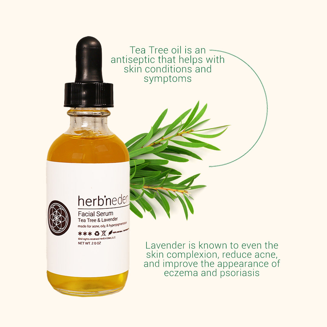 Tea Tree & Lavender Facial Serum | Acne & Oily Skin