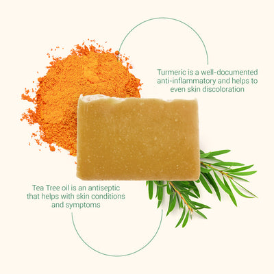 all natural tea tree & turmeric bar soap | herbneden