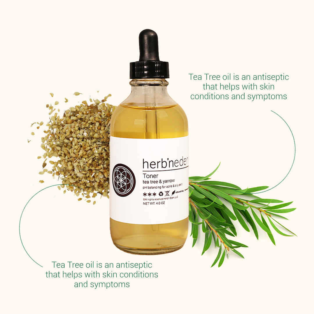 all natural tea tree & yarrow facial toner | herbneden