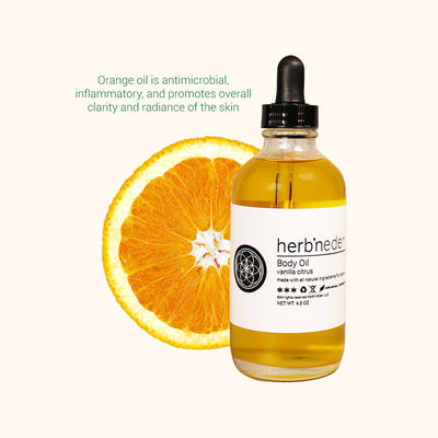 all natural vanilla citrus body oil | herbneden
